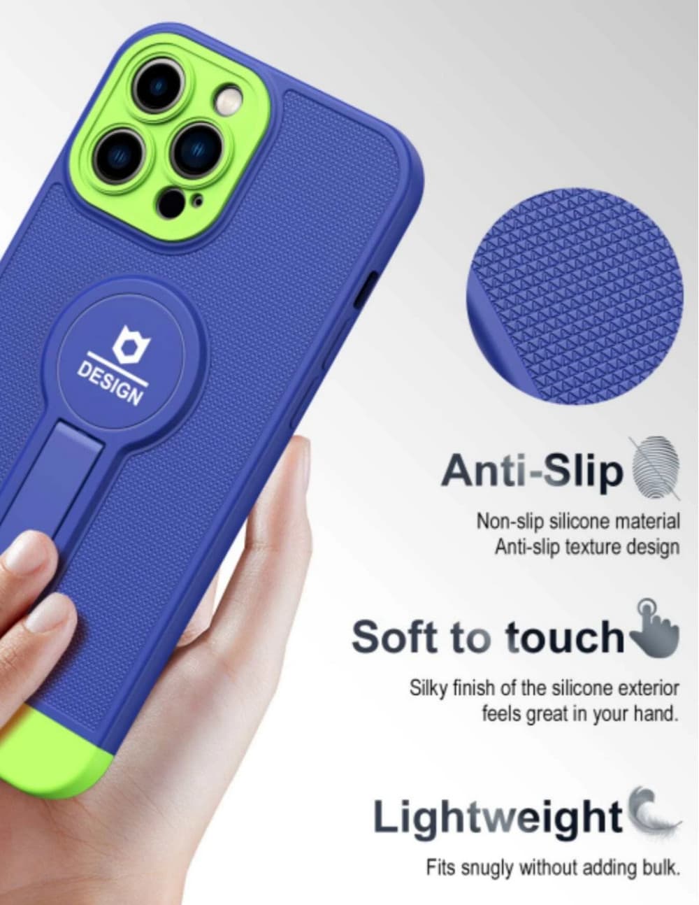 Husa Apple iPhone 11, Armor Design, functie stand, insertie metalica pentru suport auto magnetic, albastru 4