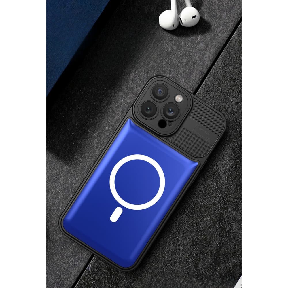 Husa Apple iPhone 11, Urban Series, prindere suport auto magnetic, antisoc, albastra 4