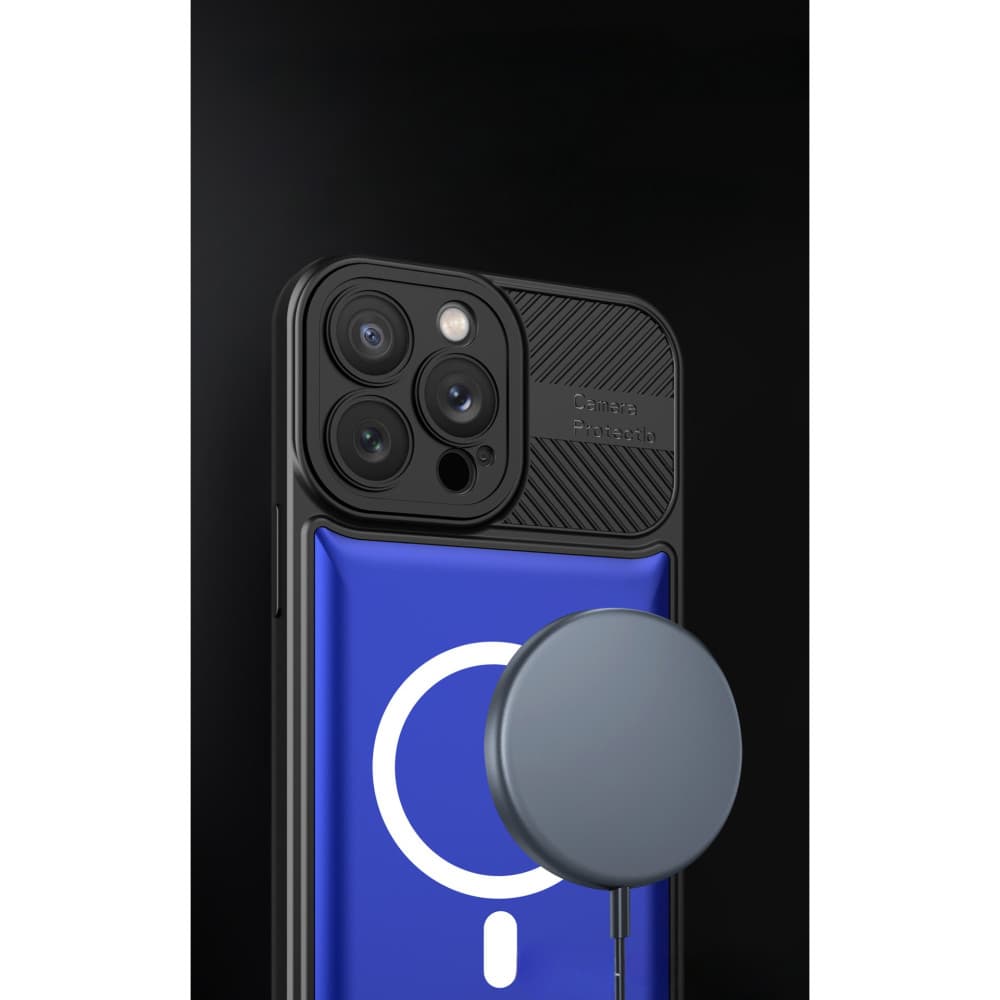 Husa Apple iPhone 14, Urban Series, prindere suport auto magnetic, antisoc, albastra 2