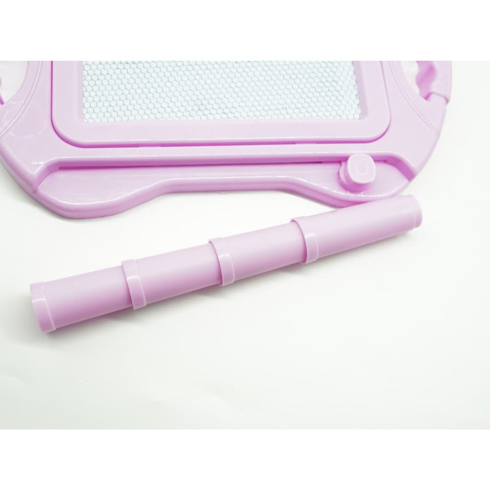 Tabla Magnetica pentru desen, Pix, forma dreptunghi, dimensiuni 23x17 cm, Dezvolta Creativitatea, cu picioare suport, Roz 2