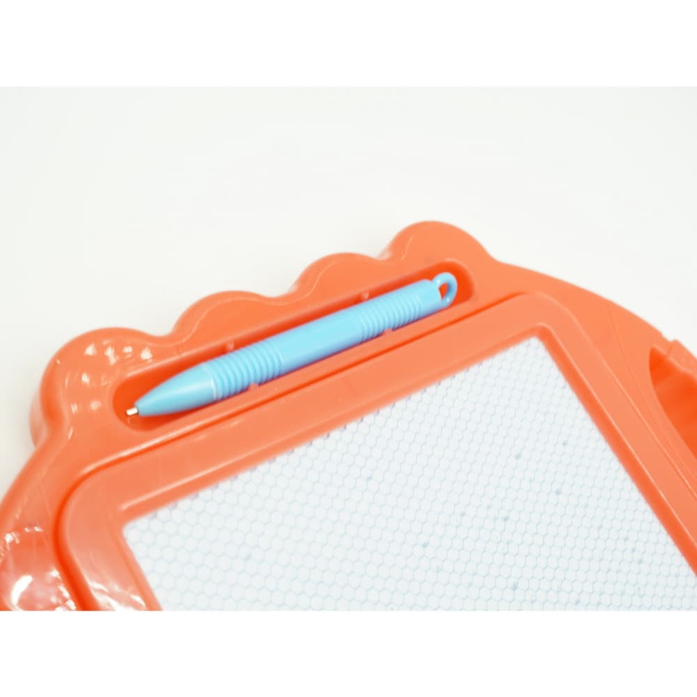 Tabla Magnetica pentru desen, Pix, forma dreptunghi, dimensiuni 23x17 cm, Dezvolta Creativitatea, cu picioare suport, Portocaliu 2