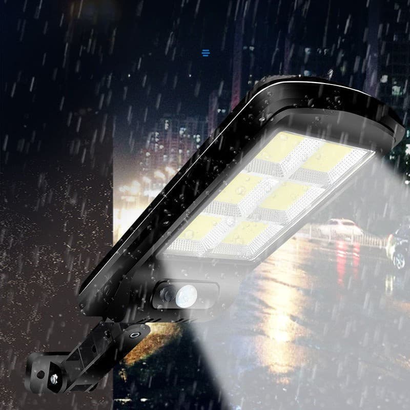Lampa Solara De Exterior LED, 36 cm x 11.5 cm, 2880 Lumeni 120 COB LED 24 W - echivalent 192 W bec incadescent, IP65, Senzor de Miscare, Senzor de Lumina, 6 Grile, Alb Rece 2