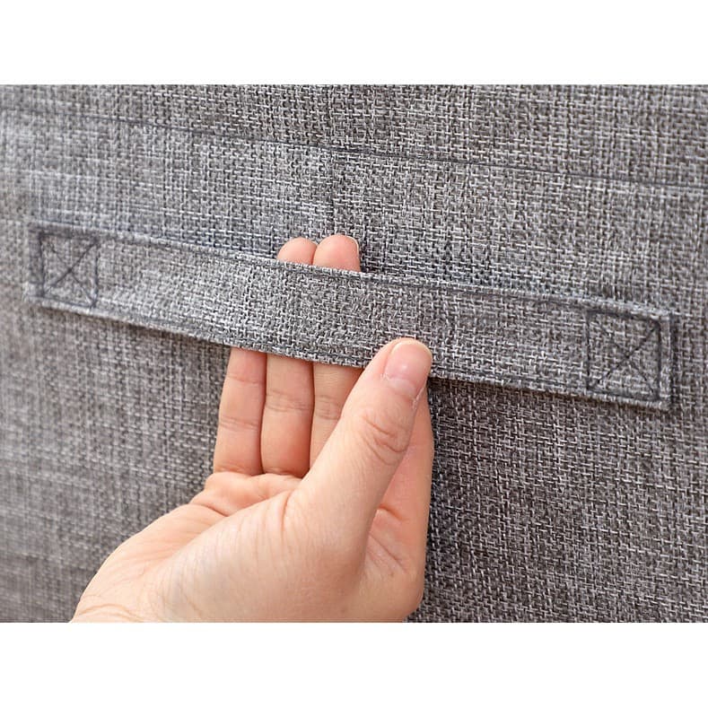 Cutie de depozitare pliabila cu fermoar, 100 litri, material textil, 60 X 42 X 40 cm, gri 4