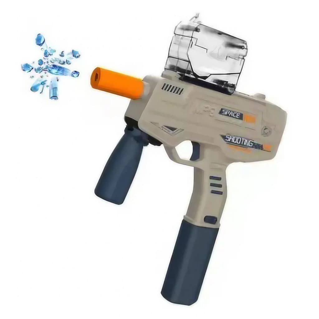Mitraliera de jucarie cu bile de hidrogen de gel, electrica, 5000 bile incluse, ochelari protectie, MP9, crem 4