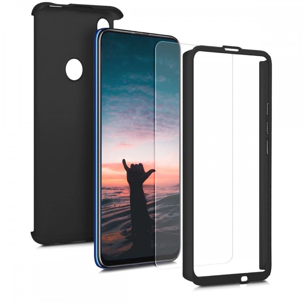 Husă Full Cover 360° pentru Huawei P40 Pro (față + spate + folie protectie), neagra 2