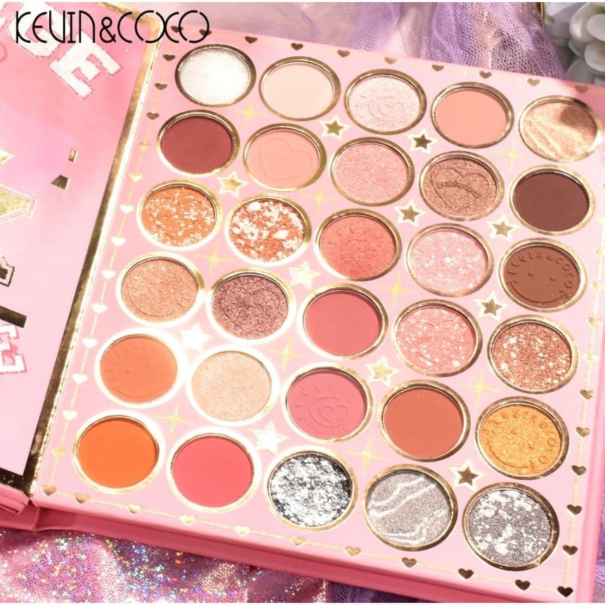 Paleta de Farduri Kevin&Coco, 72 culori, Stil Carte, 3 Straturi, Pudra Compacta, Clasic, Fara Sulfati, 14 x 14 cm, 90 g, multicolor 2