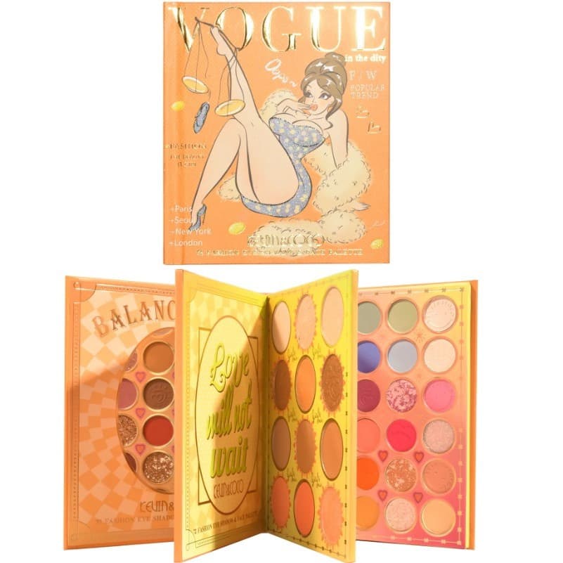 Paleta de Farduri Kevin&Coco, 72 culori, Stil Carte, 3 Straturi, Pudra Compacta, Clasic, Fara Sulfati, 14 x 14 cm, 80 g, multicolor 4