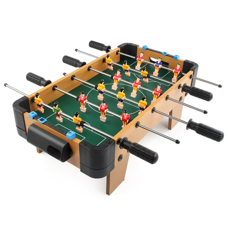 Masa de fotbal cu teren si 18 jucatori, 60.5 x 30.5 x 18.5 cm, 6 manere, tablou pentru scor, din metal, lemn si ABS, cu picioare, pentru copii/adulti 2