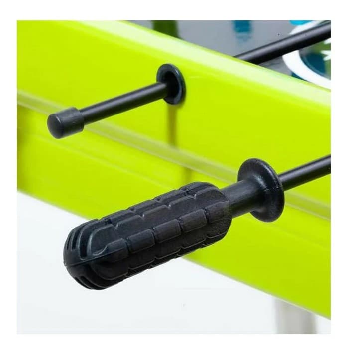 Masa de fotbal cu teren si 18 jucatori , 6 manere, tabela scor, metal, lemn si ABS, 51 x 44 x 17.5 cm, verde/albastru 5