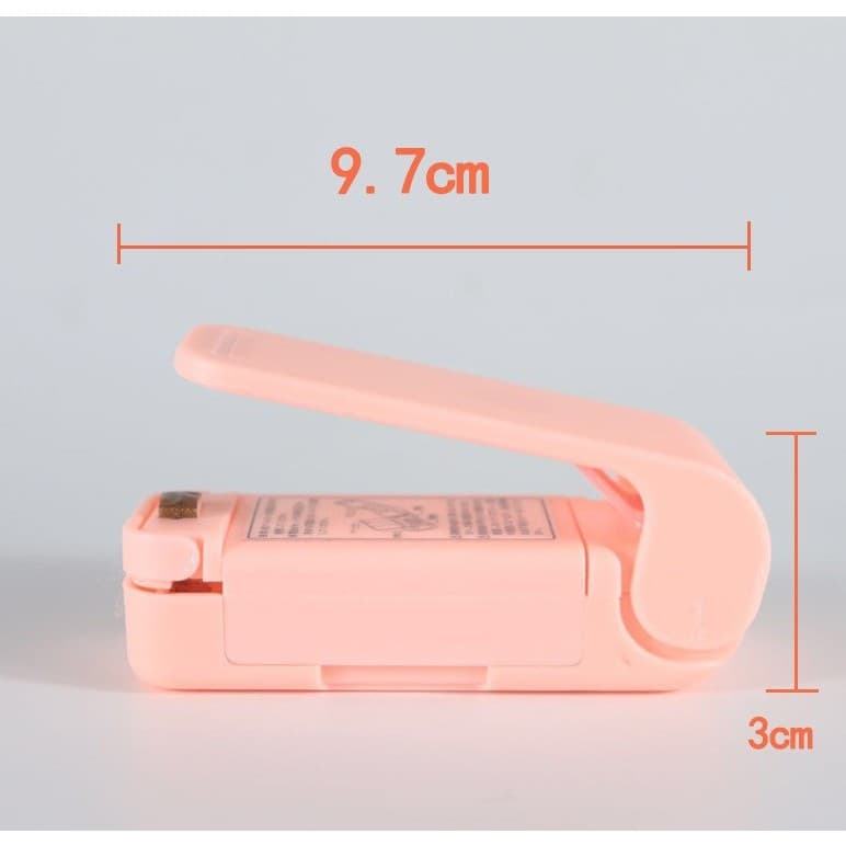 Mini aparat de sigilat pungi, etansare prin caldura, spate magnetic, roz 3