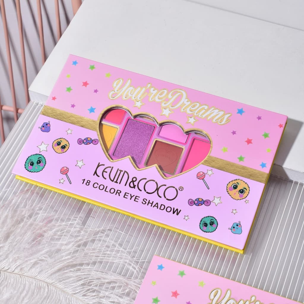 Paleta de machiaj KEVIN & COCO, Candy Star, fard de pleoape, 18 culori, 19.3 x 12 x 1.4 cm 4