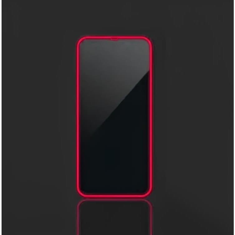 Folie sticla Apple iPhone 15, Luminous HD, margine fluorescenta, roz 2