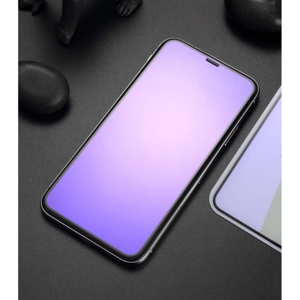Folie de protectie Apple iPhone 15 Pro, Anti-Blue Light Ceramic, margini negre 3
