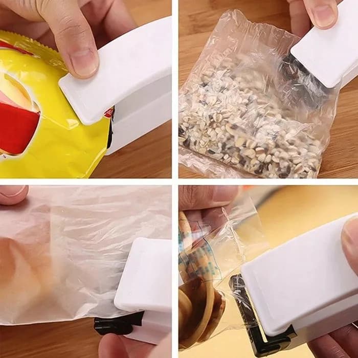 Mini aparat de sigilat pungi, etansare prin caldura, spate magnetic, galben 4