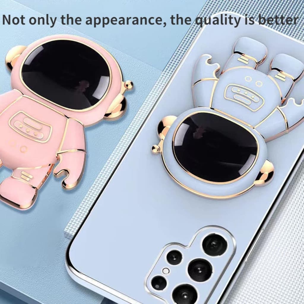 Husa Samsung Galaxy S24 Ultra, Astronaut Case, protectie camera, functie stand expunere, albastru 3