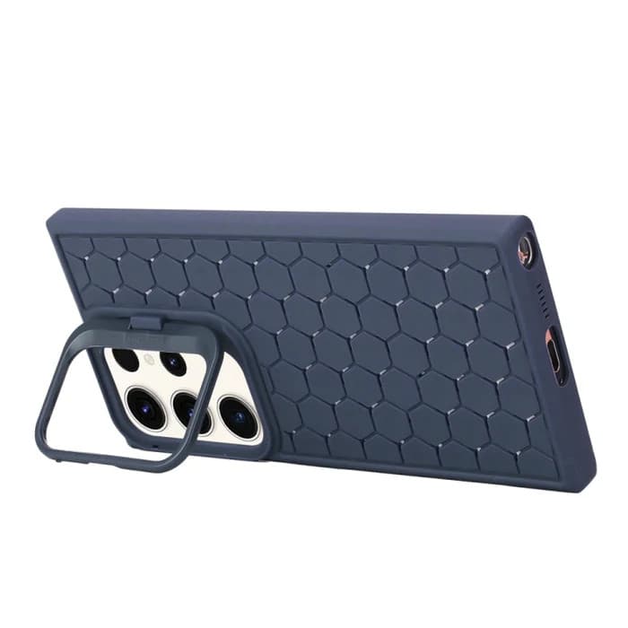 Husa Samsung Galaxy S24 Ultra, HoneyComb Bracket, functie stand, albastru inchis 3