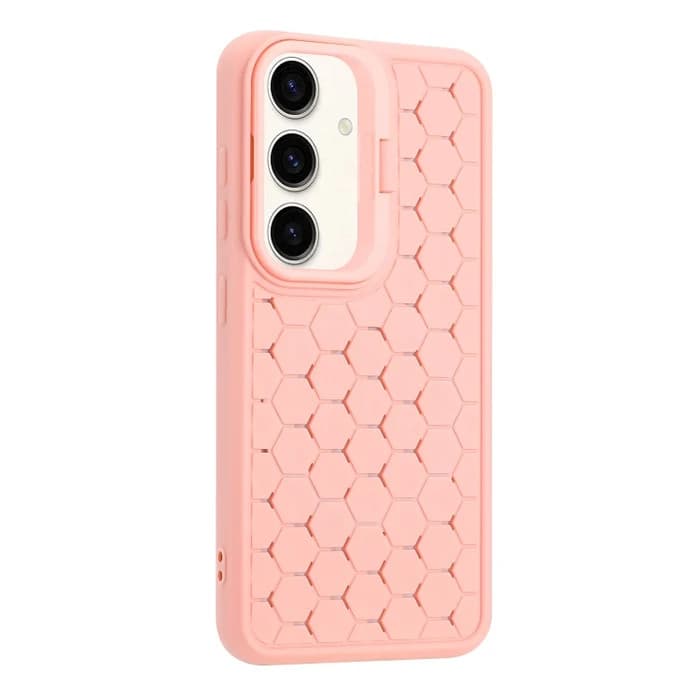 Husa Samsung Galaxy S23 Ultra, HoneyComb Bracket, functie stand, roz pal 4