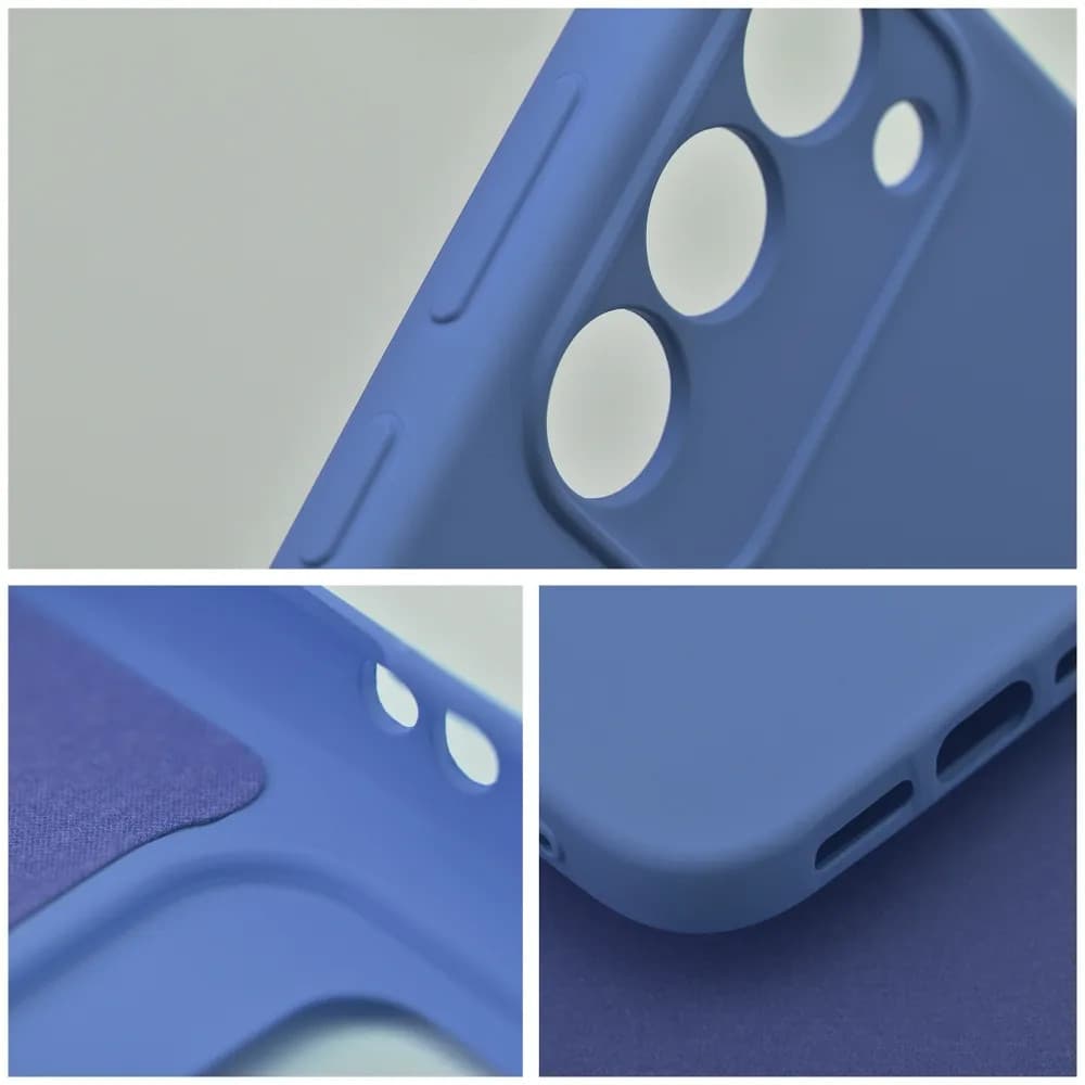 Husa Samsung Galaxy A15, Luxury Silicone, protectie camera, catifea in interior, albastru inchis 5