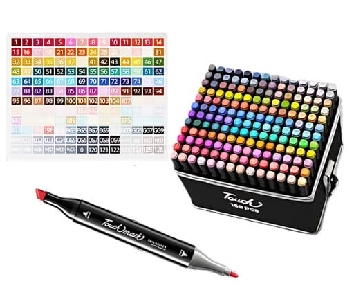 Set 168 markere cu doua capete Touch, suport si geanta depozitare incluse 2