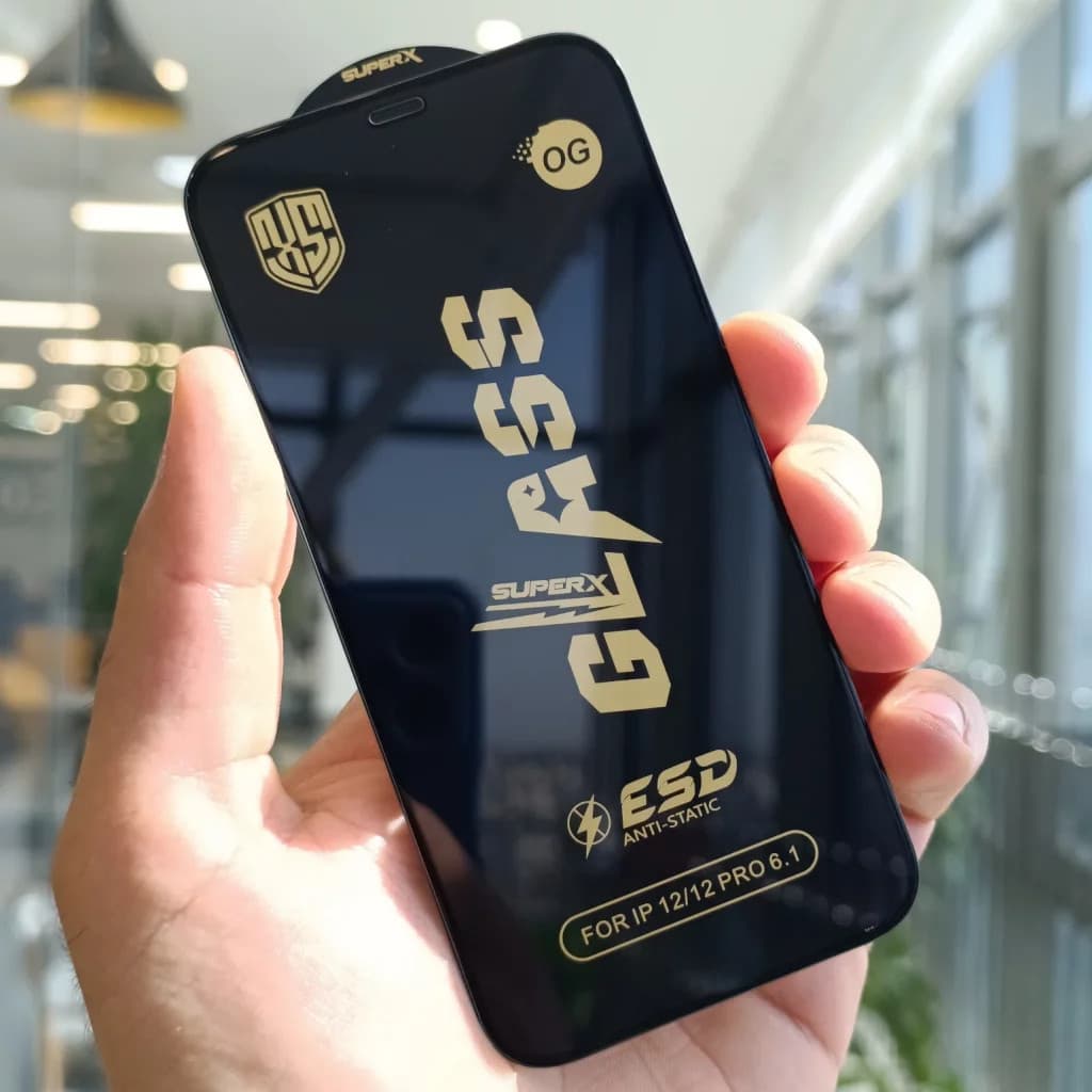 Folie sticla Samsung Galaxy S24, OG Antistatic Glass ESD, margini negre 2