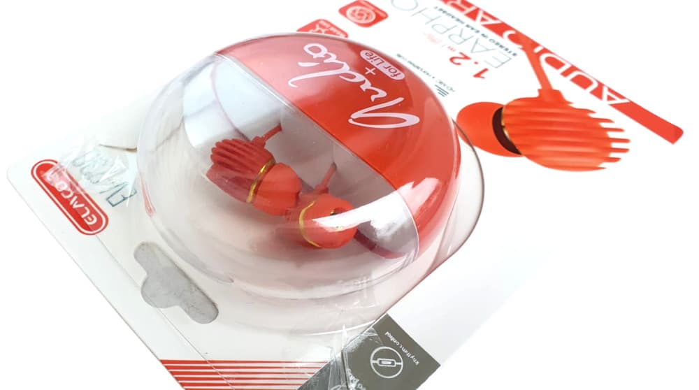 Casti audio cu microfon EV-230, conector jack 3.5 mm, cablu 1.2 m, cutie depozitare, rosii 3