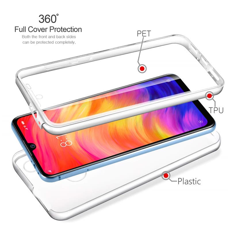Husa protectie Samsung Galaxy M20 (fata + spate) Fully PC & PET 360°, transparenta 4