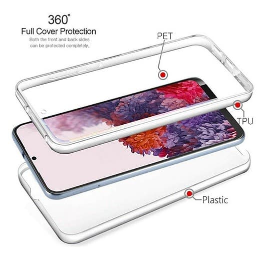 Husa protectie Samsung Galaxy A71 (fata + spate) Fully PC & PET 360°, transparenta 2