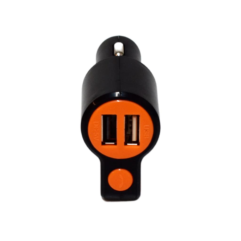 Modulator FM cu incarcare USB si Bluetooth Greatnice GTS-C905, 2 porturi USB, negru/portocaliu 2
