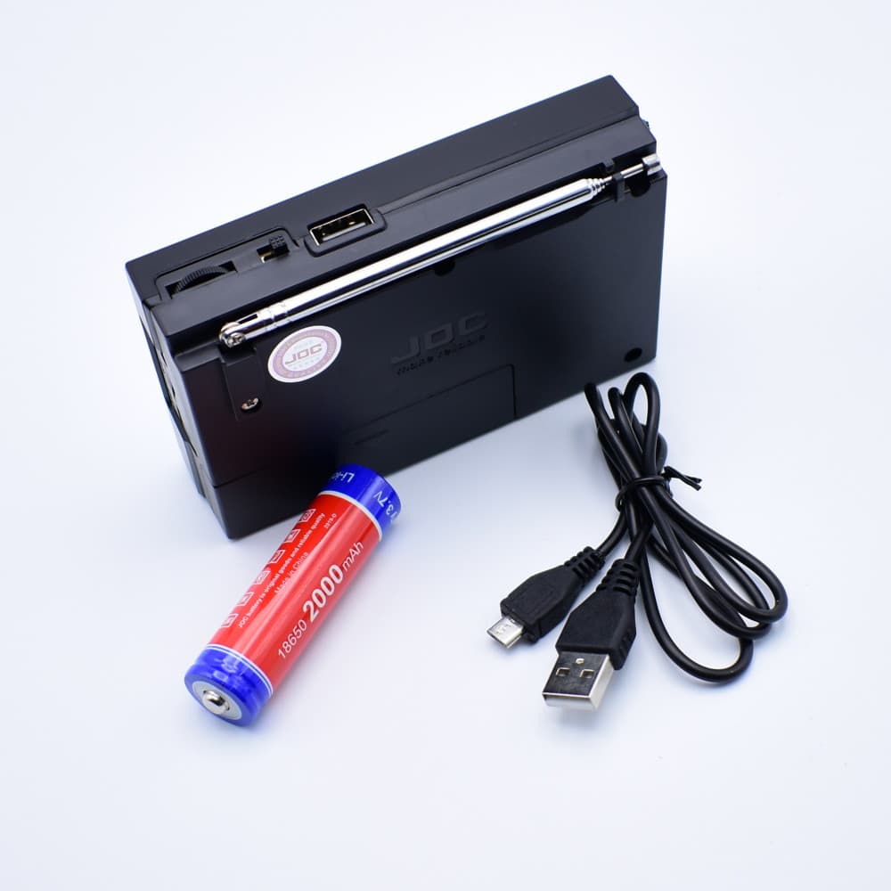 Radio portabil JOC -KK9, MP3, microSD/USB,FM, afisaj electronic, acumulator 2000 mAH, negru 2