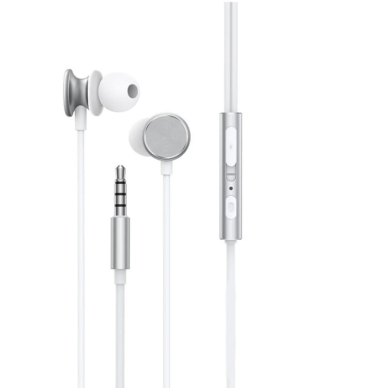 Casti audio cu microfon Joyroom JR-EW03, conector jack 3.5 mm, cablu 1.2 m, argintii 2