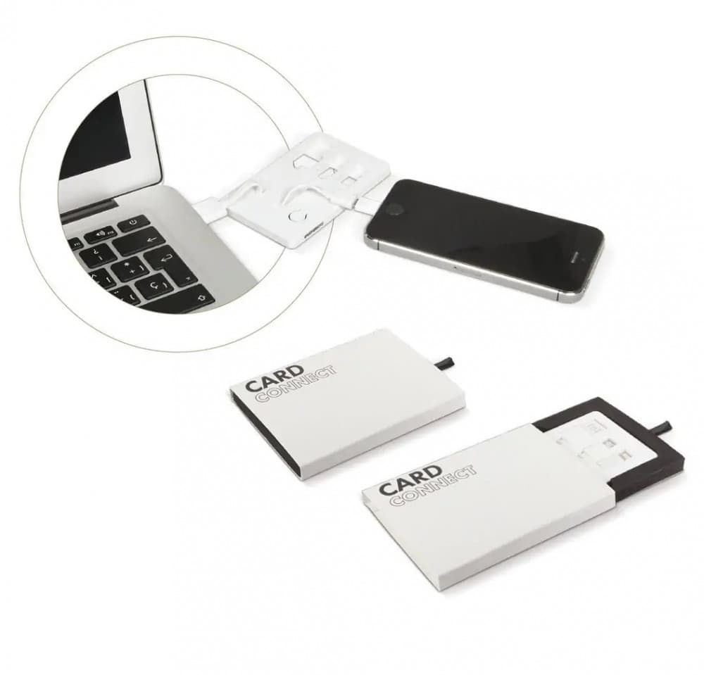 Set 3 in 1 Toppoint Card Connect, cablu USB cu 2 capete (Lightning si MicroUSB) si lanterna LED, negru 3