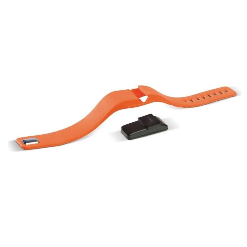 Bratara fitness VeryFit, ecran LED, Bluetooth, monitorizare somn, pasi, calorii, anti-pierdere, curea portocalie 2