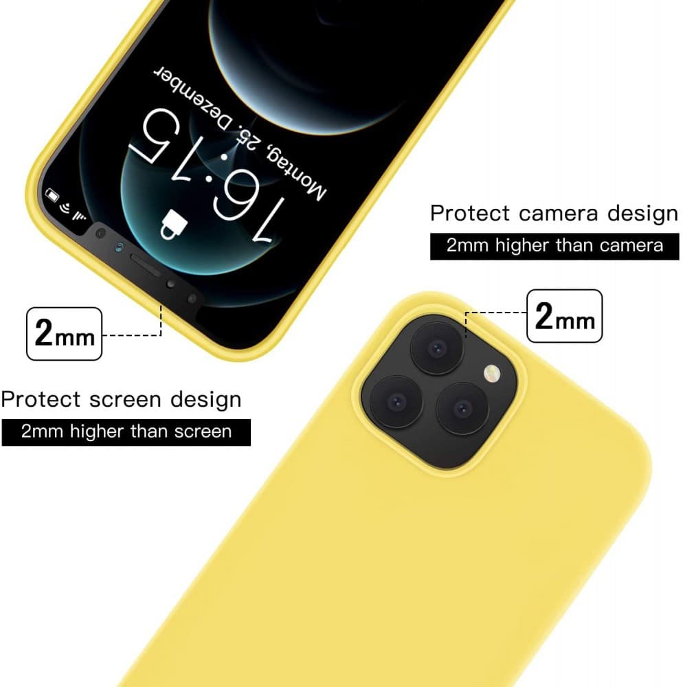 Husa Samsung Galaxy A32 5G, Luxury Silicone, catifea in interior, galben 3