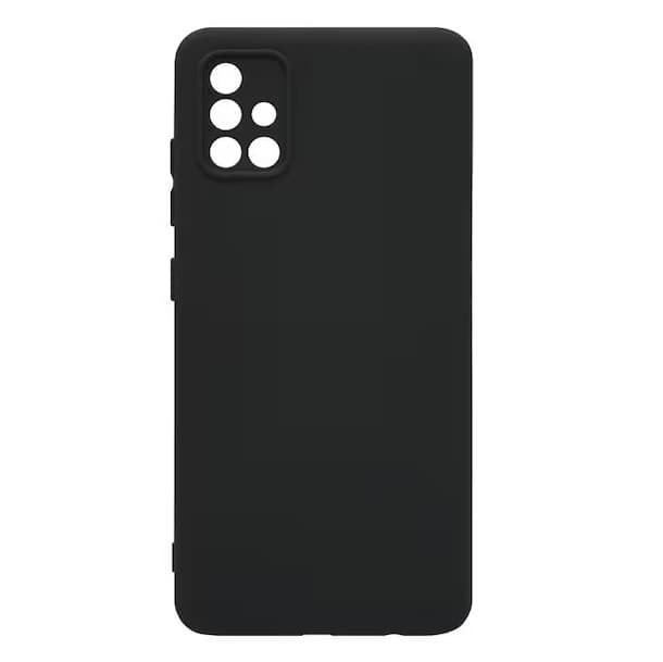 Husa Samsung Galaxy A51 Luxury Silicone, catifea in interior, protectie camere, negru 2