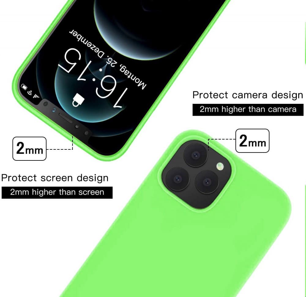 Husa Samsung Galaxy M30s Luxury Silicone, catifea in interior, verde neon 4