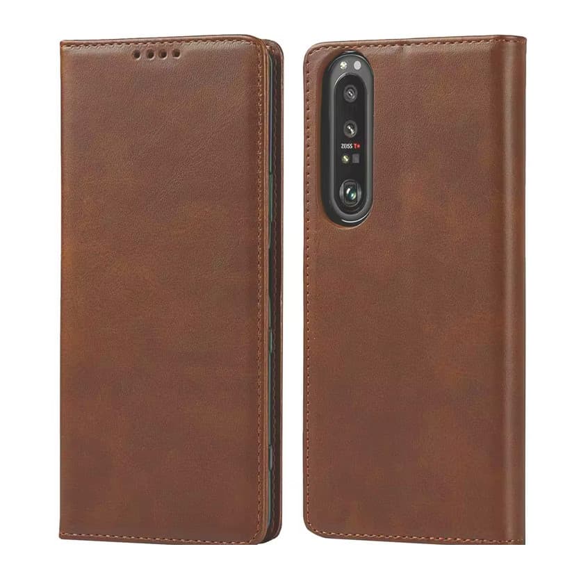 Husa Samsung Galaxy A13 4G, Elegant Book Case, inchidere magnetica, maro 2