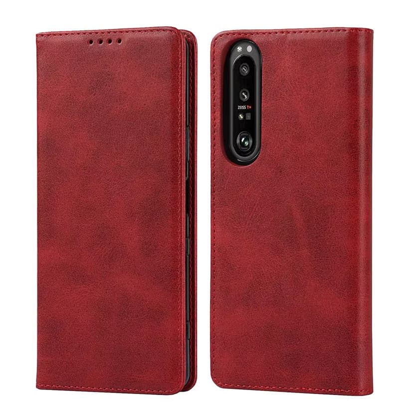 Husa Motorola Moto E40, Elegant Book Case, inchidere magnetica, rosie 2
