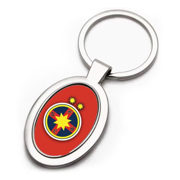 Breloc metalic personalizat cu poza ta, inel de sustinere metalic, oval 3