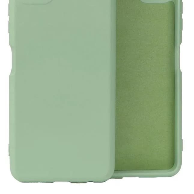Husa Apple iPhone 13 Pro Max Luxury Silicone, catifea in interior, protectie camera, verde maslina 2