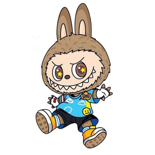Sticker mic/mare pentru tricouri sau alte materiale textile albe, termo aplicabile, model La Bubu 7 1