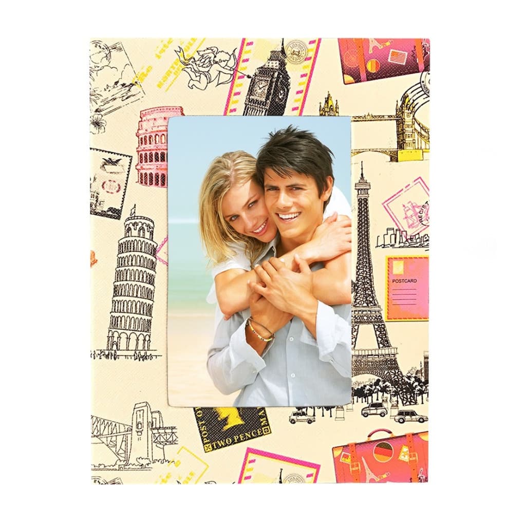 Rama foto decorativa cu fotografia ta, piele eco, Traveler, 10 x 15 cm 1
