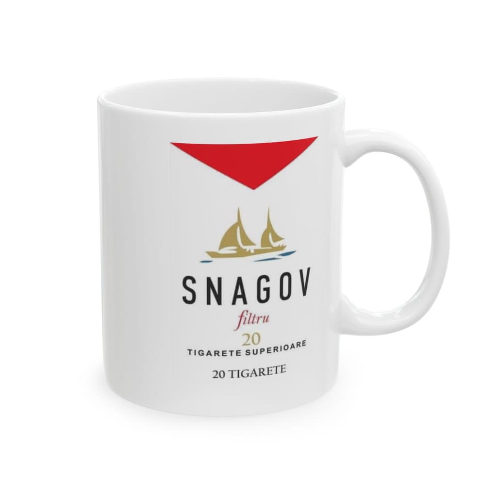 Cana ceramica personalizata, mesaj "Snagov", 330 ml, alba 1