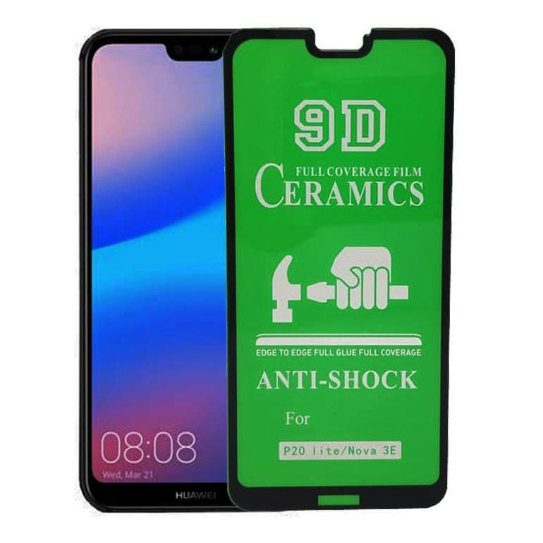 Folie de protectie Ceramic Film pentru Huawei P20 Pro, margini negre 1