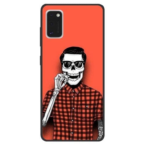 Husa de protectie pentru Samsung Galaxy A41, hibrid TPU + PC, model Hipster Man 1 1