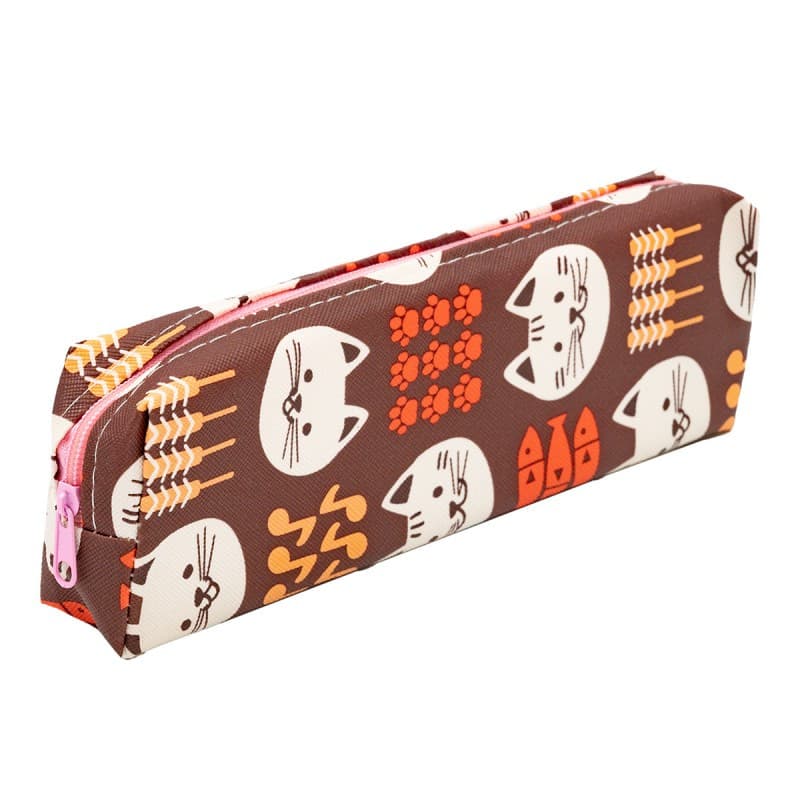 Penar neechipat CNX Pisica, 1 fermoar, textil, 20 x 6 x 3 cm, maro 1