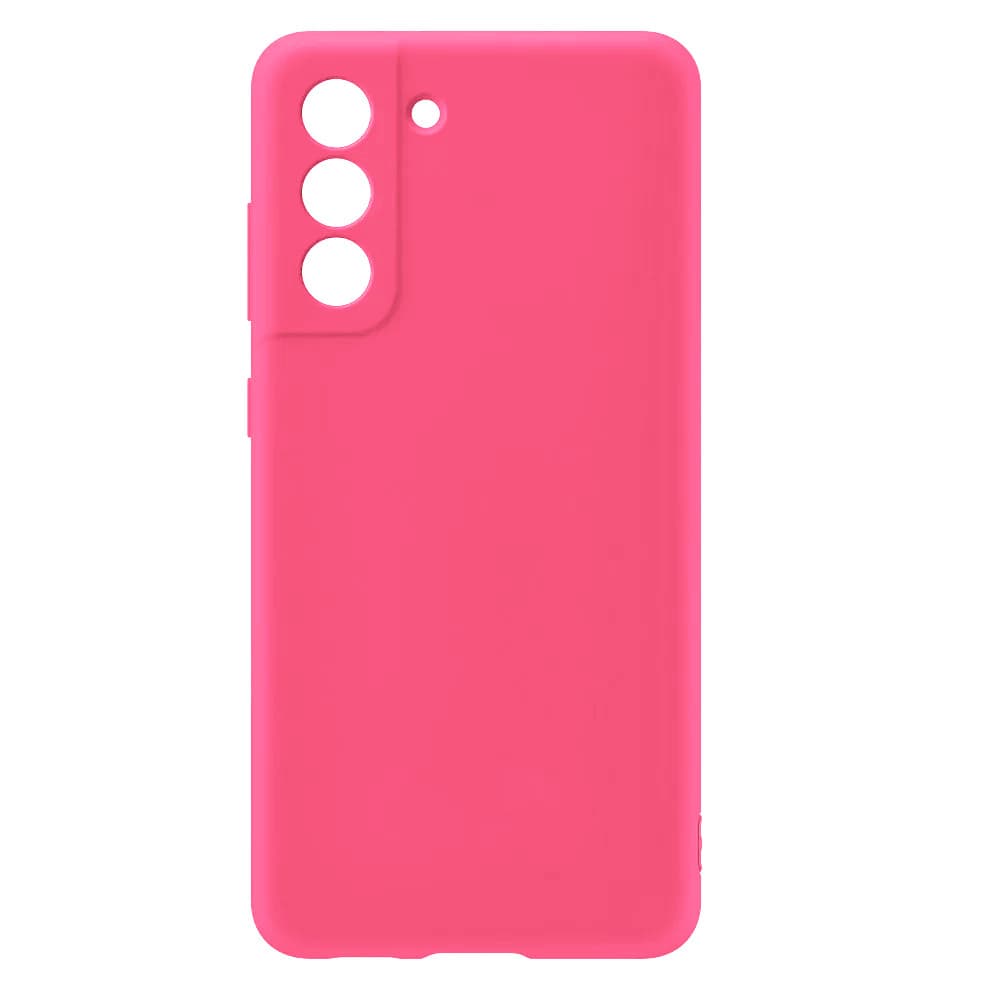 Husa Samsung Galaxy S22 Plus Luxury Silicone, catifea in interior, protectie camere, roz siclam 1