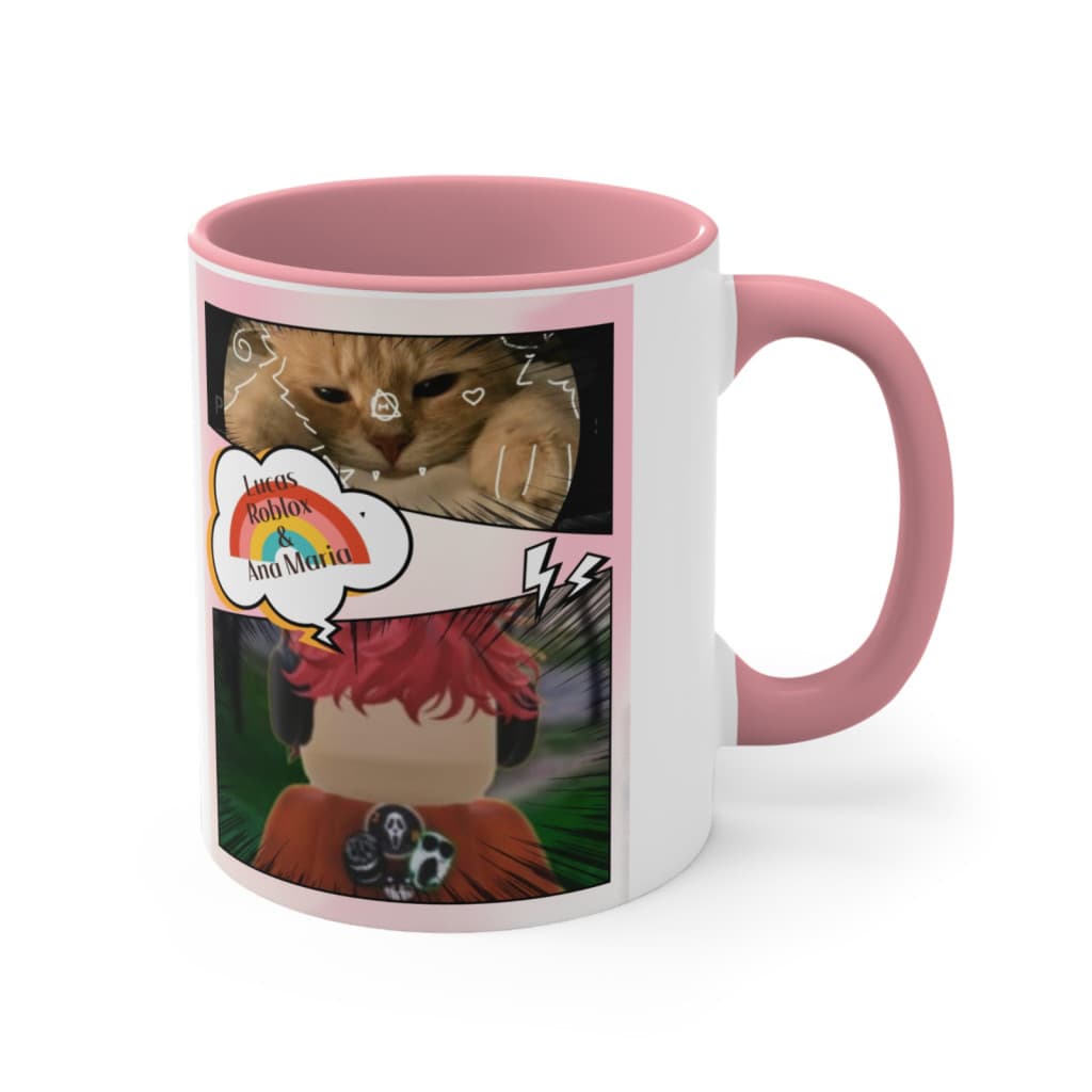 Cana ceramica personalizata, 330 ml, alba, Ana si Lucas 1