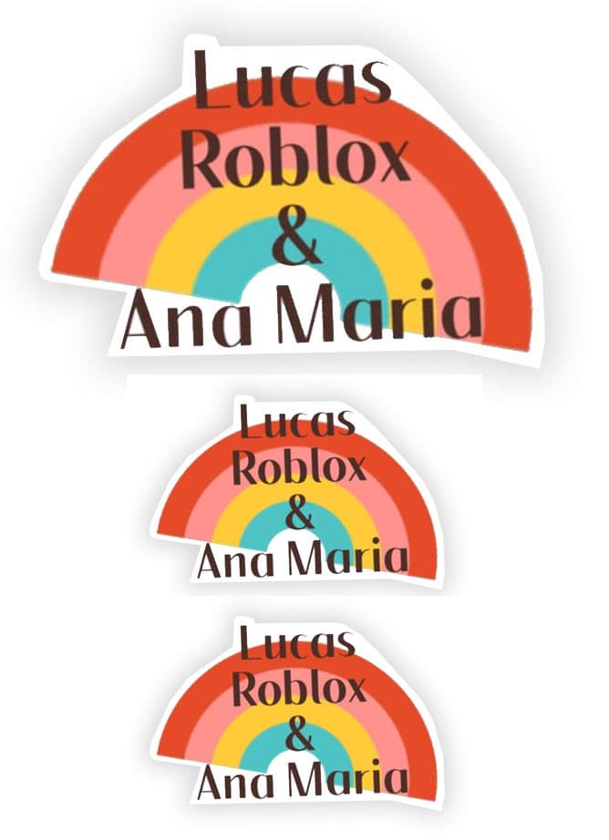 Set 3 stickere logo Ana si Lucas, Vinyl / PP autoadeziva Glossy 1