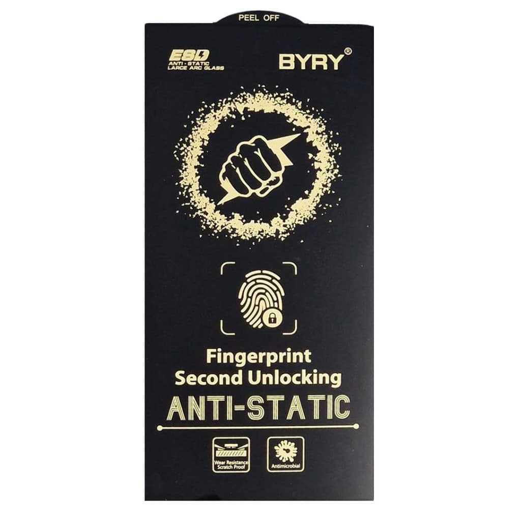 Folie sticla Samsung Galaxy S24 Ultra, BYRY Antistatic ESD, deblocare amprenta, margini negre 1