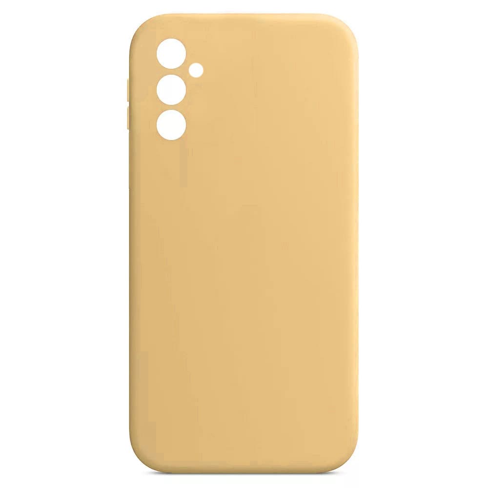 Husa Samsung Galaxy A13 5G Luxury Silicone, catifea in interior, galbena 1